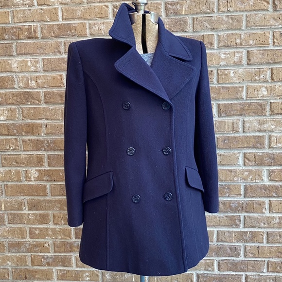 Talbot's Jackets & Blazers - Talbot's Vintage NAVY Wool Pea Jacket SZ 10P